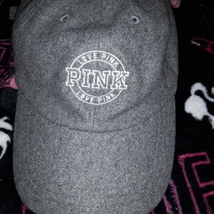 OSFA GUC HTF VS PINK GRAY FUZZY CAP